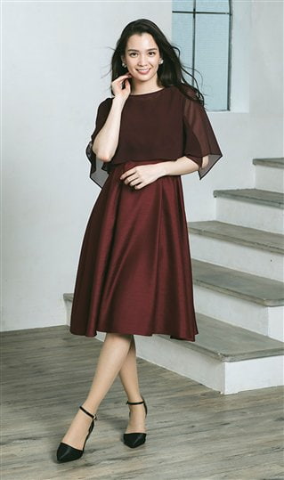 シフォンボレロ付きドレス（昼・夜）