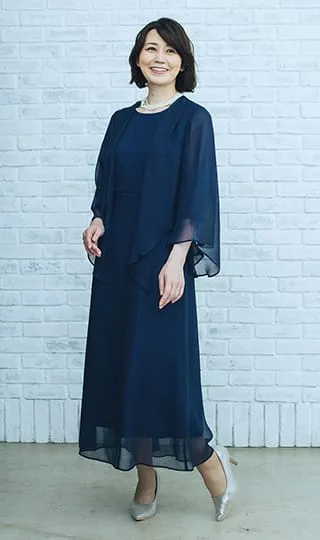 きちんと感×軽やかさ一体型ワンピース