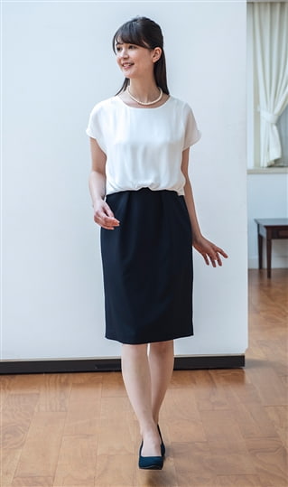 テーラーカラージャケット+ワンピース