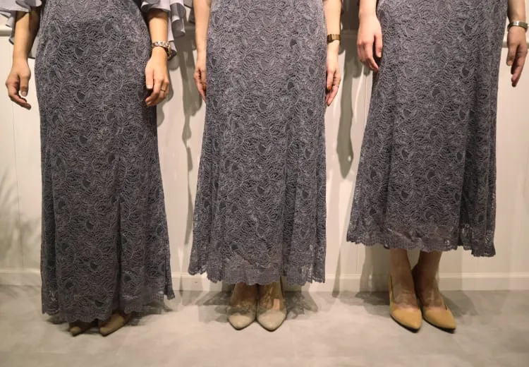 ケープ袖マーメイドレースドレスのサイズイメージ画像2