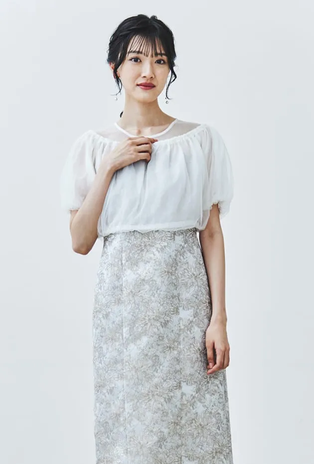 2WAYオフショルダー&パフスリーブIラインドレス ブラック系の画像1