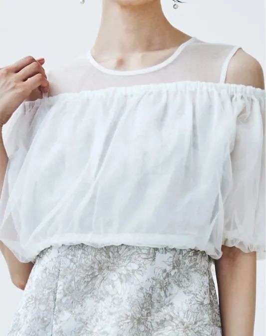 2WAYオフショルダー&パフスリーブIラインドレス ブラック系