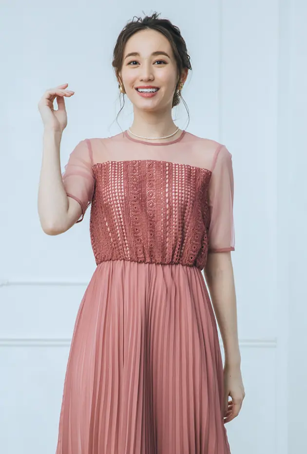 プリーツスカートドレスの画像1