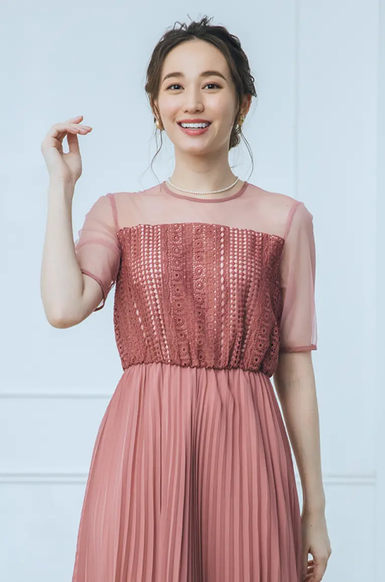 プリーツスカートドレスの画像１