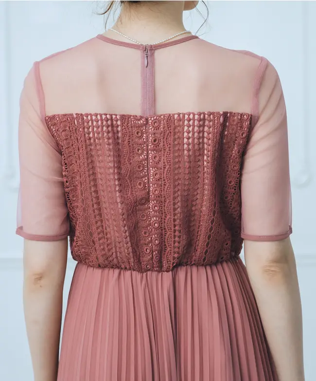 プリーツスカートドレスの画像３