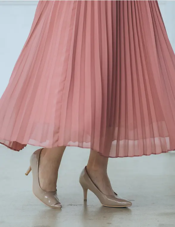 プリーツスカートドレスの画像２