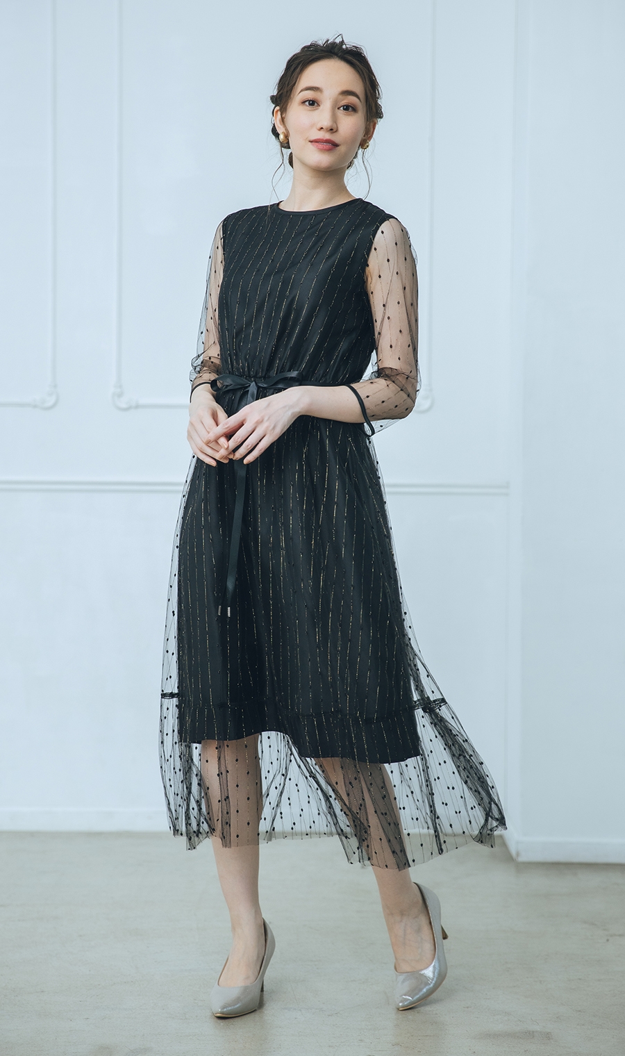 ゴールドラインチュールドレス