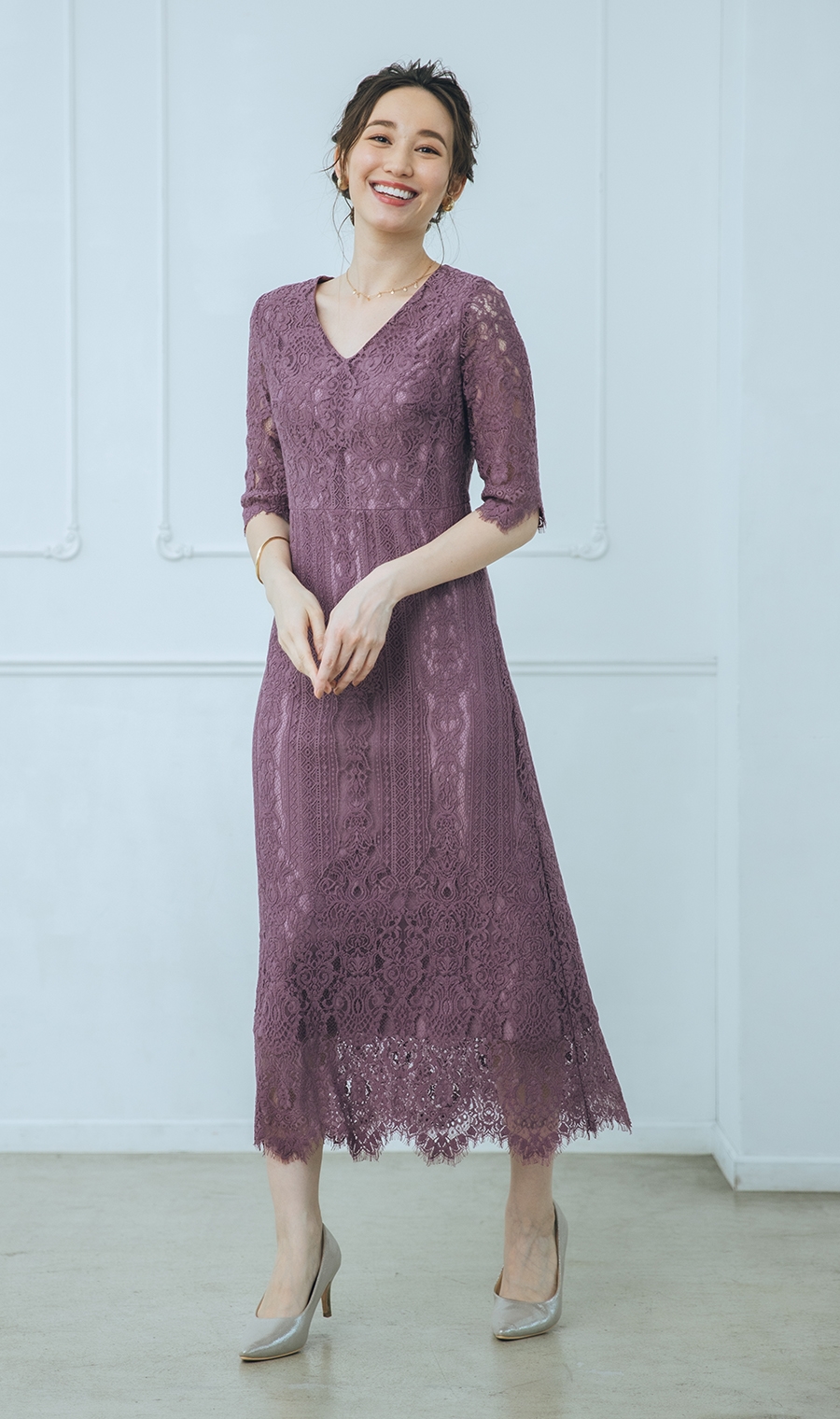 アンティーク調レースドレス