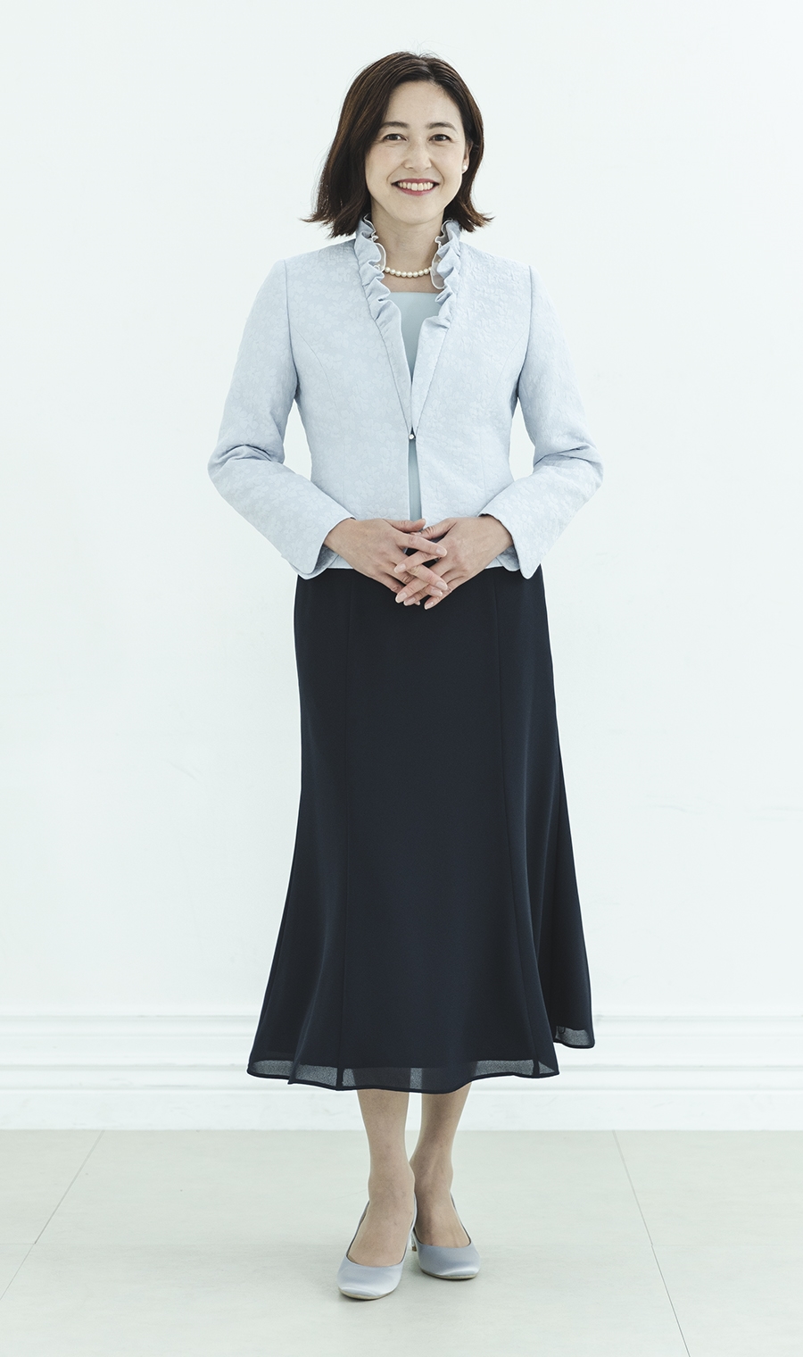 フリルカラージャケット＋マーメイドフレアスカートセット