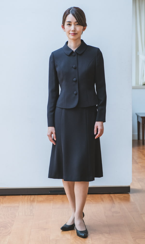 ショールカラーアンサンブル（濃紺）