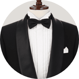 タキシード一式（上着、パンツ）