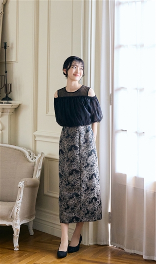 2WAYオフショルダー＆パフスリーブIラインドレス16