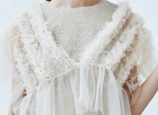 フリルボレロセットレースドレス ベージュ系