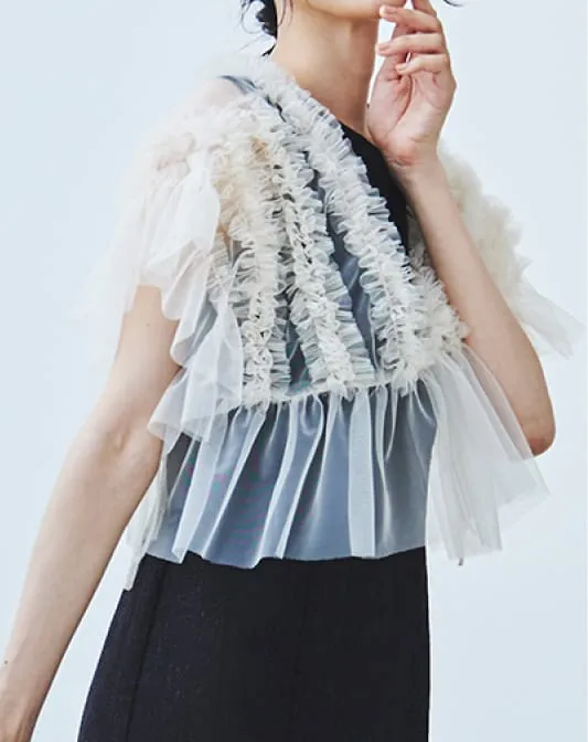 フリルボレロセットレースドレス ブラック系