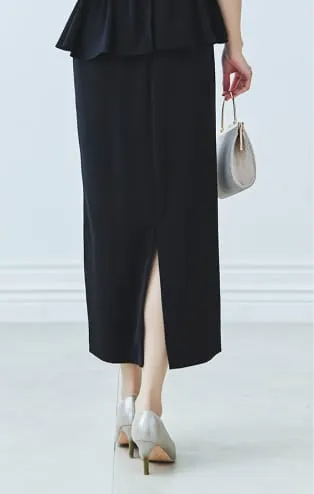 ラメチュールバックサテンドレス ブラック×ホワイトの画像2